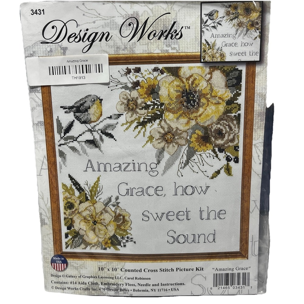 New Design Works counted cross stitch‎ kit "Amazing Grace", 10"x10" 3431